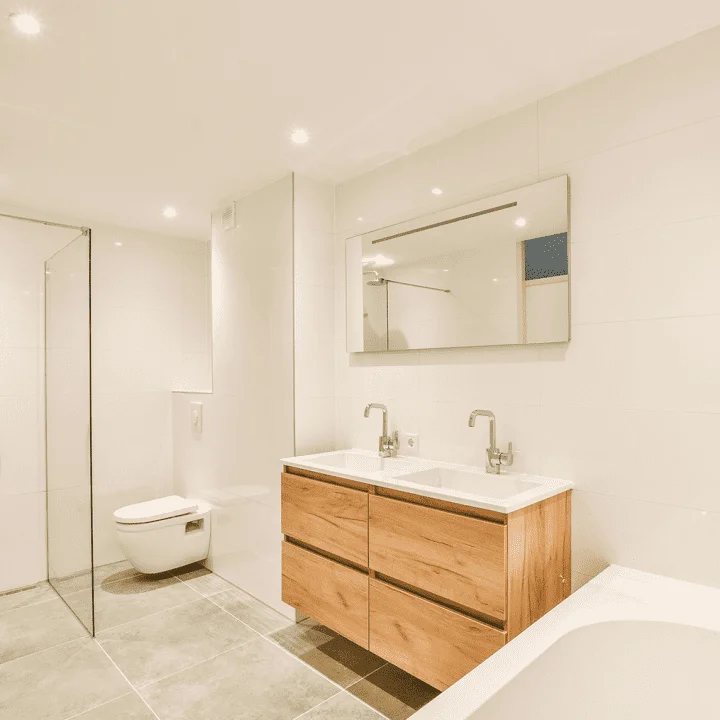 Luxury bathroom remodeling vanity and tile installation - Complete Remodeling 01