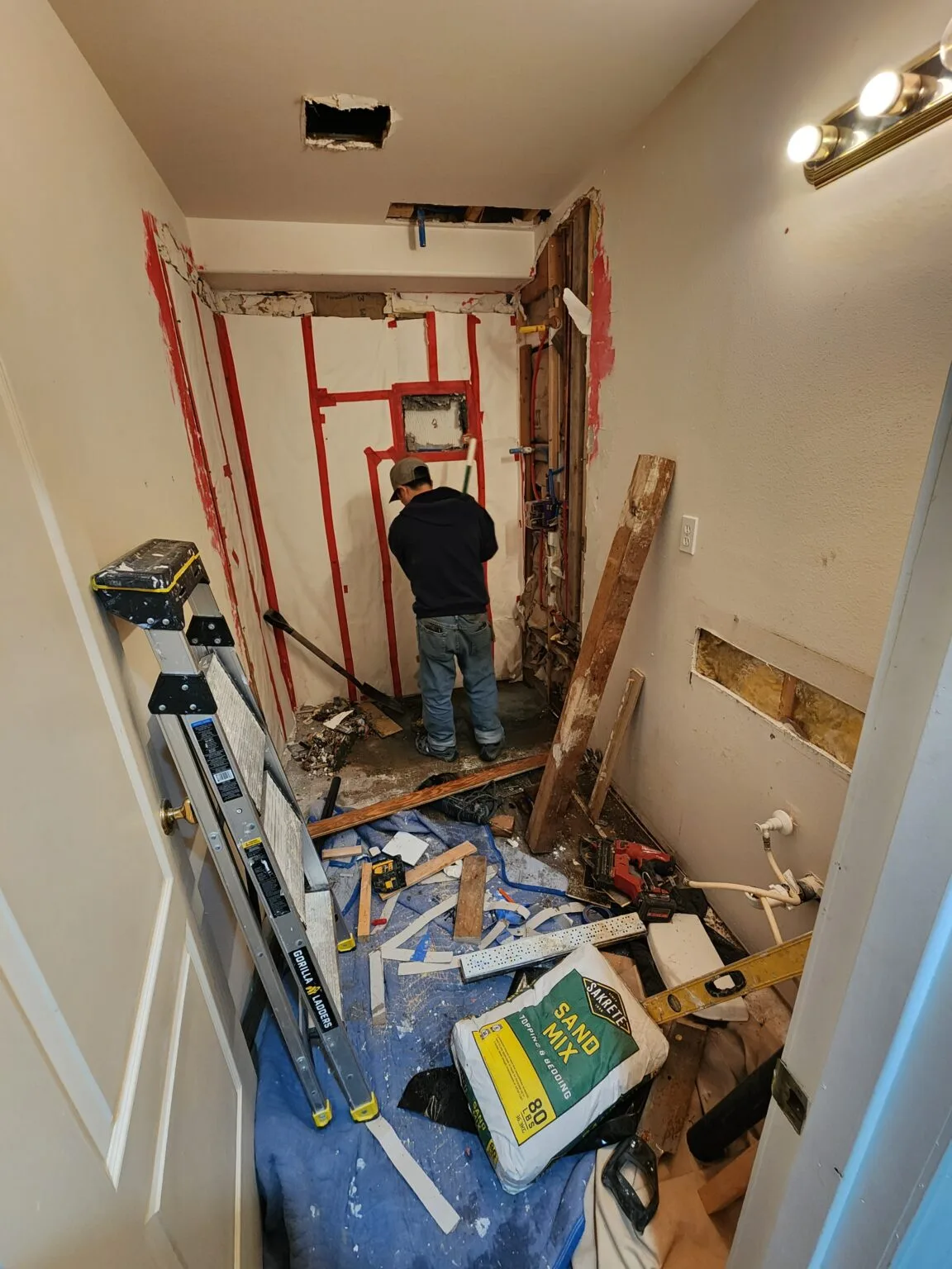 Bathroom Remodeling Luxury bathroom remodeling vanity and tile installation - Our Projects ( Before and After )