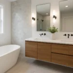 Luxury bathroom remodeling vanity and tile installation - Guest vs Master Bath: Key Differences in Design