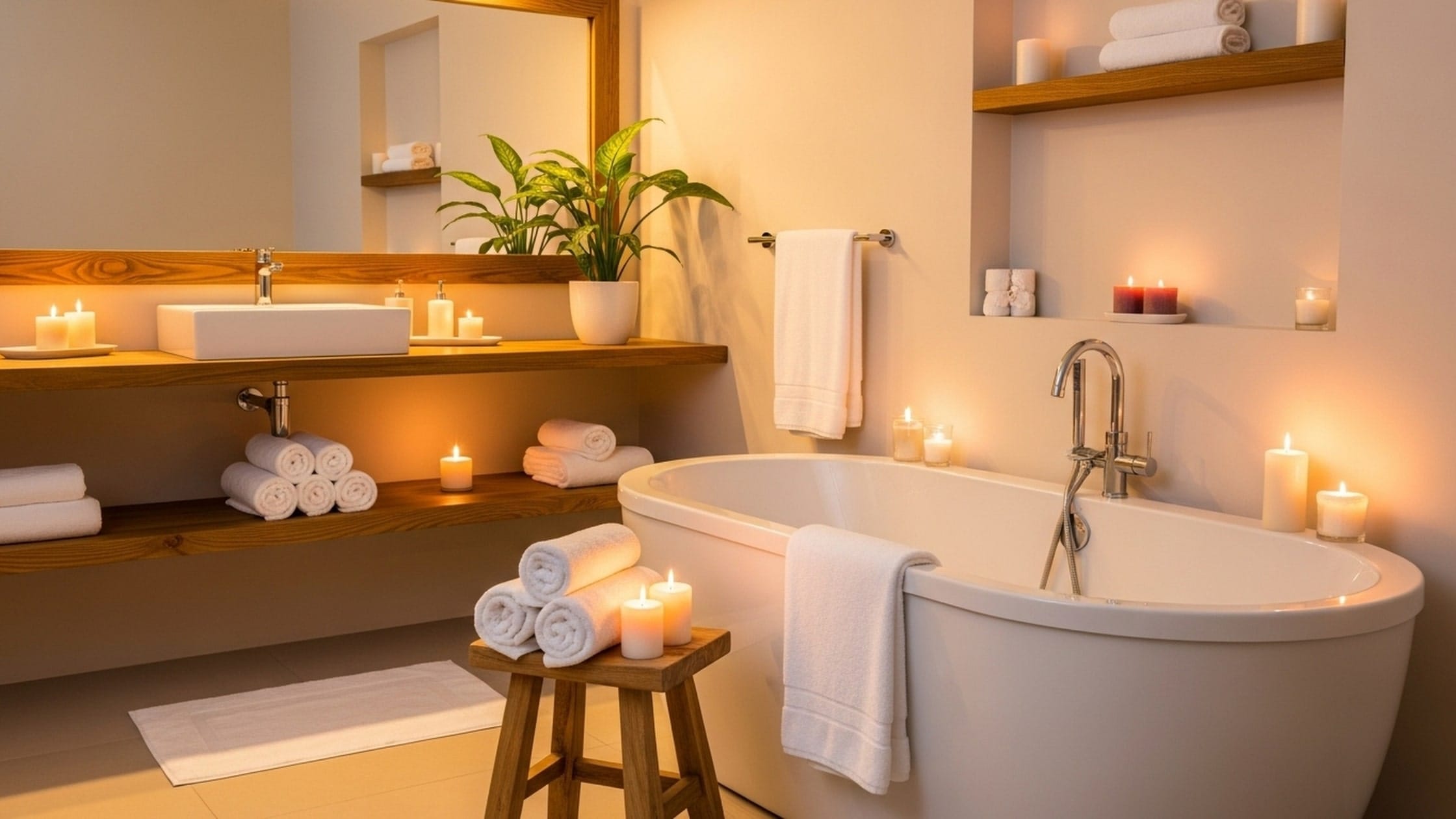 Warm Bathroom Lightning