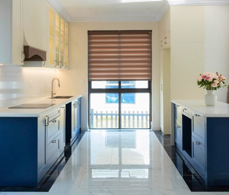 Modern kitchen countertops with durable materials and stylish finish