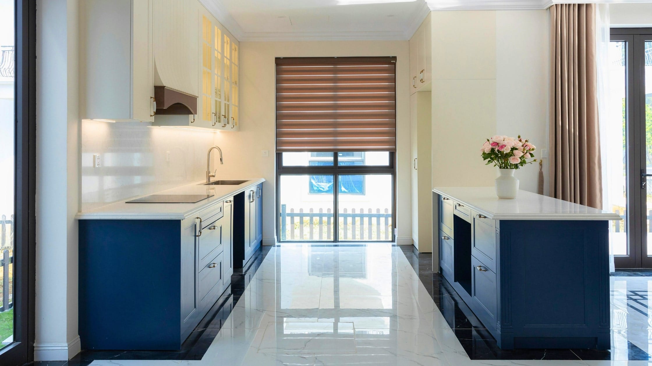 Modern kitchen countertops with durable materials and stylish finish