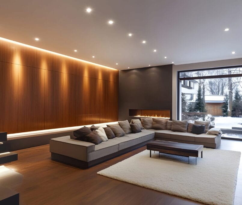 Basement remodeling in Renton, WA modern finished basement