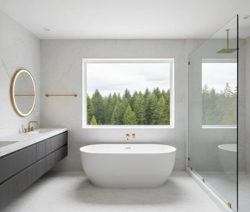 Luxury bathroom remodeling vanity and tile installation - What Is the Most Expensive Part of a Bathroom Remodel?