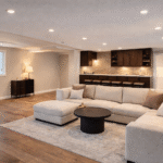 basement remodeling in renton finished modern basement living area