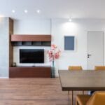 Modern kitchen remodeling project with custom cabinets and quartz countertops in Renton WA